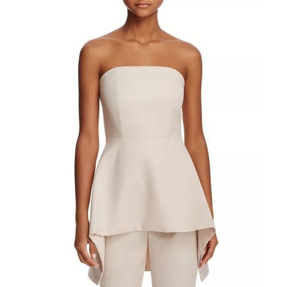 New Alice And Olivia Pale Nude Duncan Strapless Top Size 10 Designer MSRP‎ 295